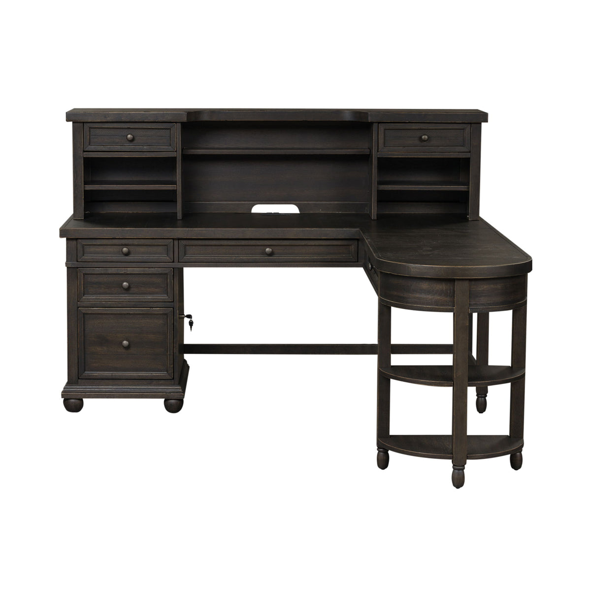 Harvest Home - L Shaped Desk Set With Hutch - Chalkboard