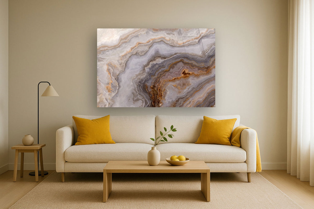 Tempered Glass With Foil - Granite 2 - Light Brown