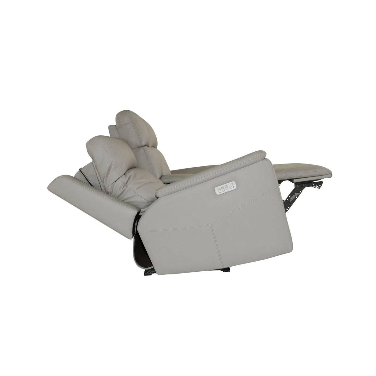 Flexsteel Vernon Power Reclining Loveseat with Console, Power Headrests, Lumbar, Heat & Massage