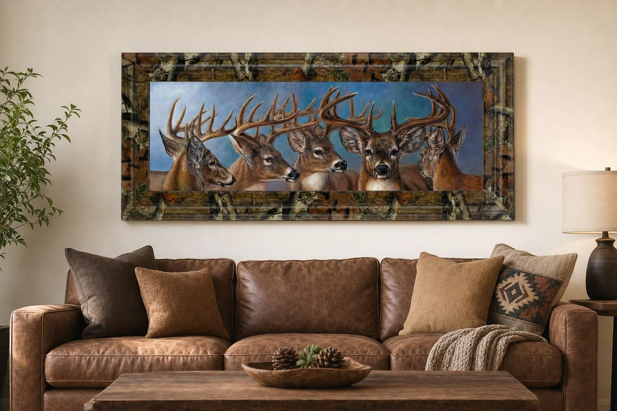 Five Bucks By Carolyn Mock - Print Wall Art - Blue