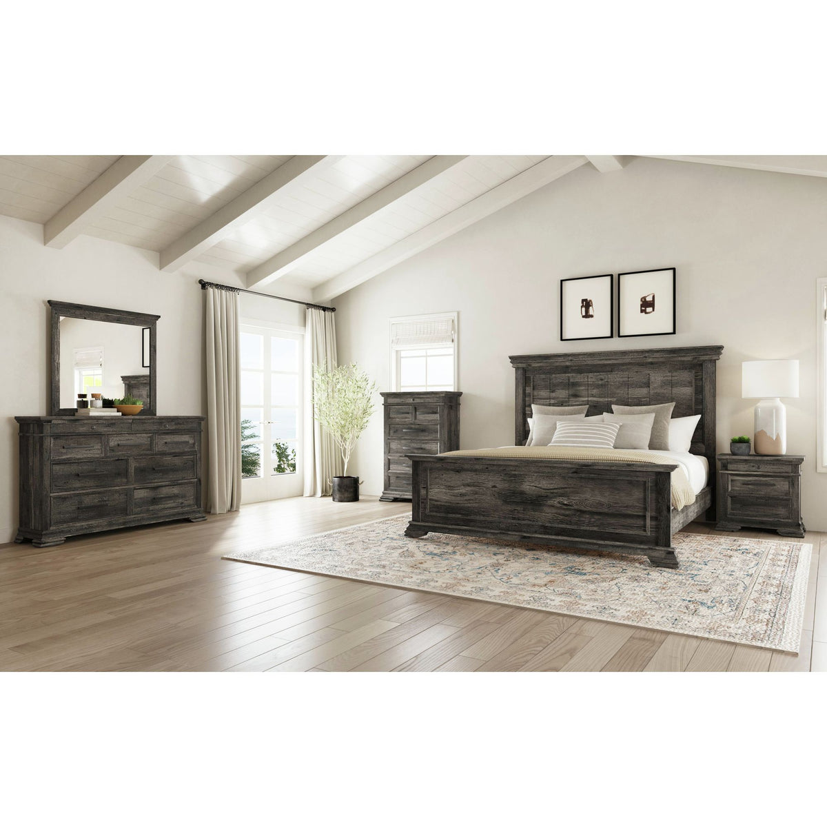 Park Ridge - 3-Drawer Nightstand - Charcoal