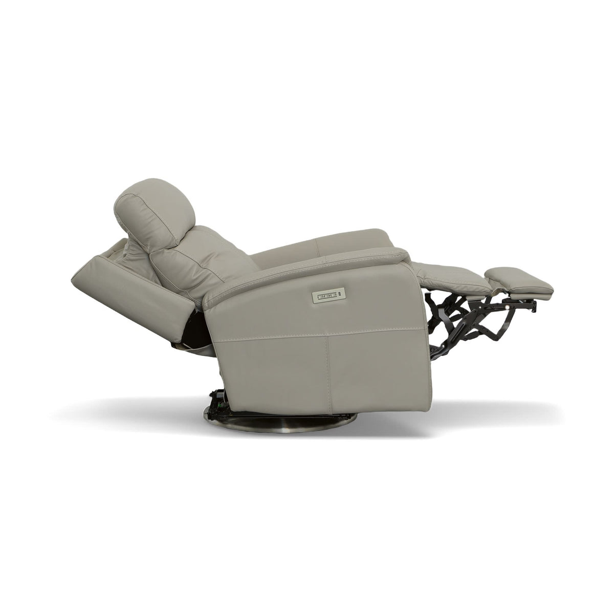 Flexsteel View Power Swivel Recliner with Power Headrest