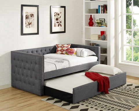 Trina Daybed in Gray And Ivory