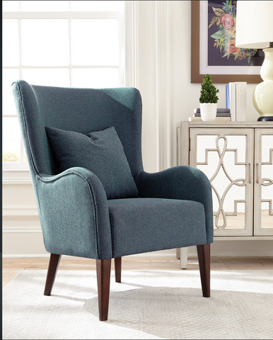 Curved Arm Upholstered Accent ChaIR
