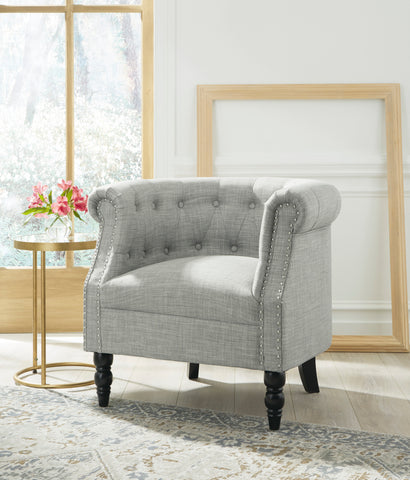 Deaza Lt Gray Accent Chair