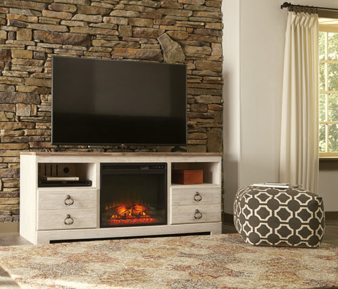 Willowton Large Fireplace TV Stand