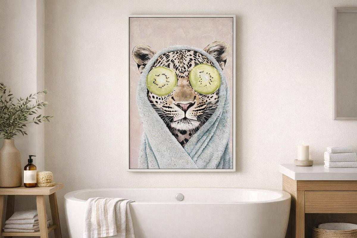 Spa Retreat II Hand-Embellished Canvas With Rocks In Frame - Pink / Blue