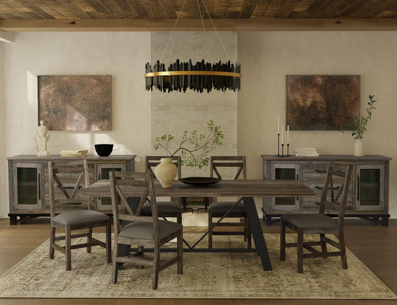 Loft - Chair With Fabric Seat (Set of 2) - Two Tone Gray / Brown