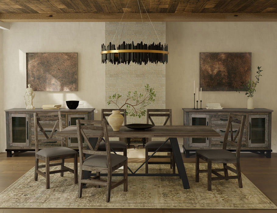 Loft - Chair With Fabric Seat (Set of 2) - Two Tone Gray / Brown