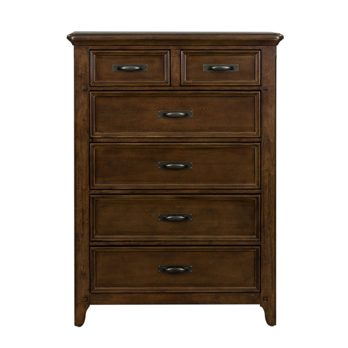 Saddlebrook - 6 Drawer Chest - Dark Brown