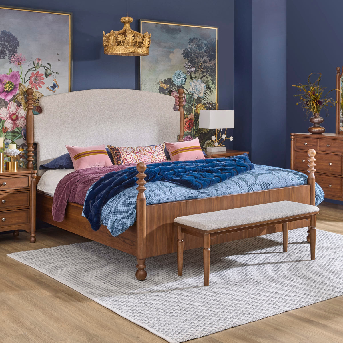 Flexsteel Azalea King Upholstered Bed