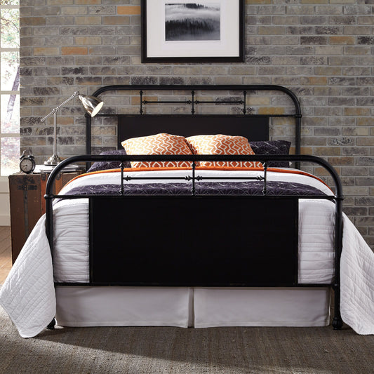 Vintage Series Queen Metal Bed – Black