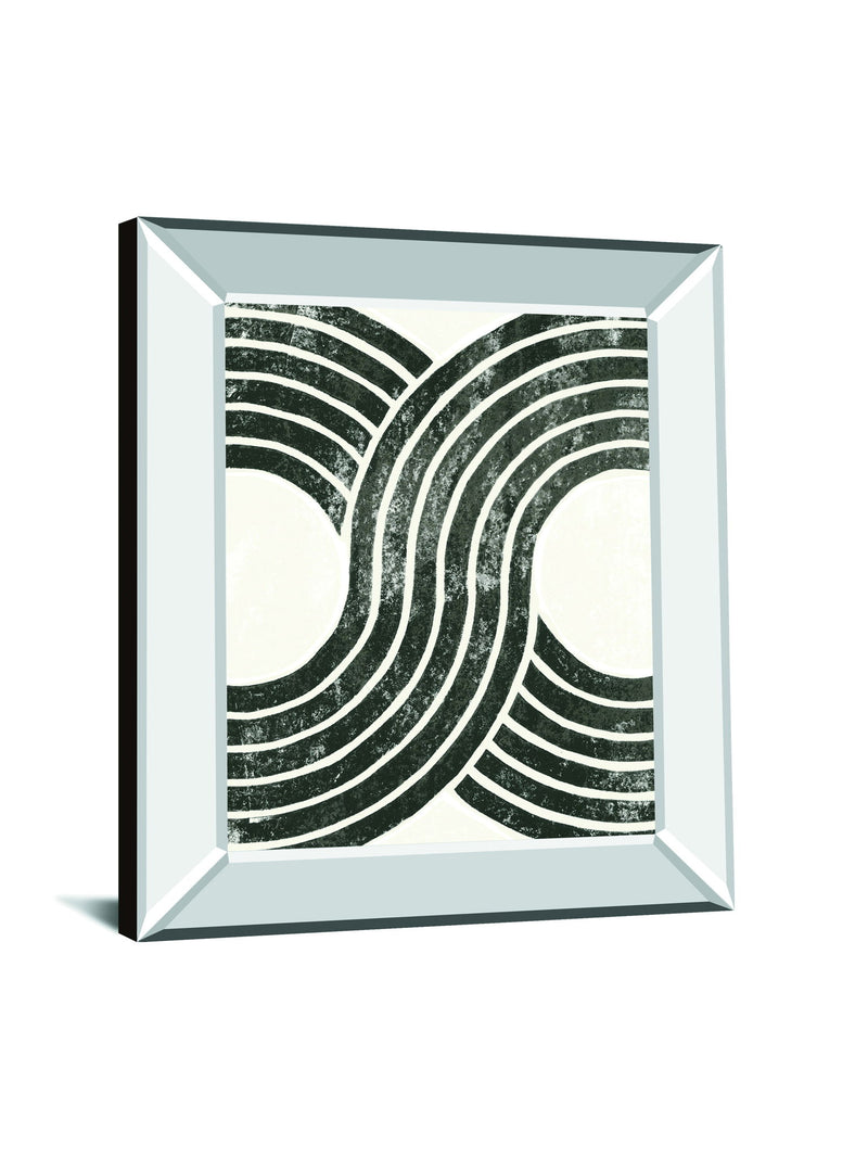 Over The Rainbow BW II By Moira Hershey - Mirror Framed Print Wall Art - Dark Gray