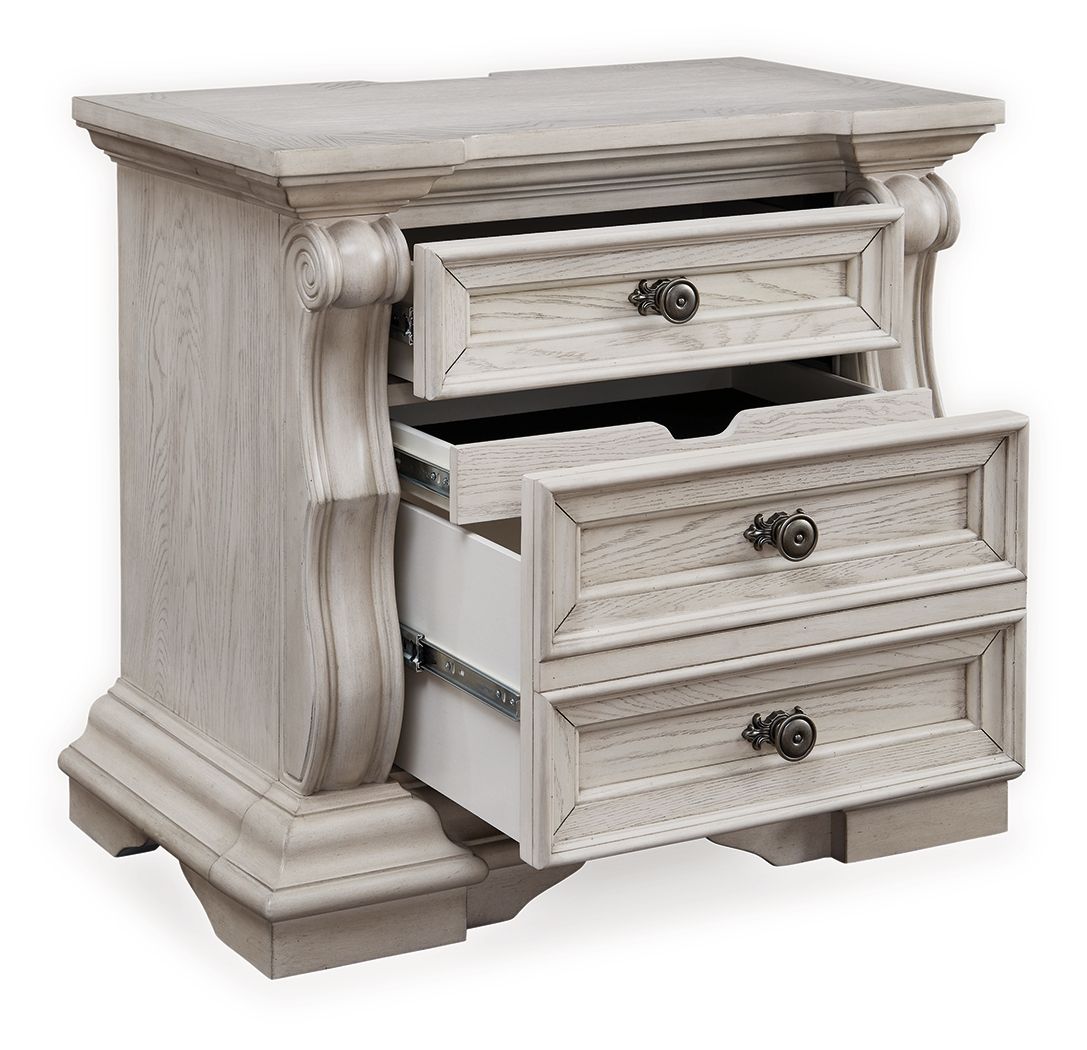 Bruchandi - Three Drawer Night Stand - Antique White
