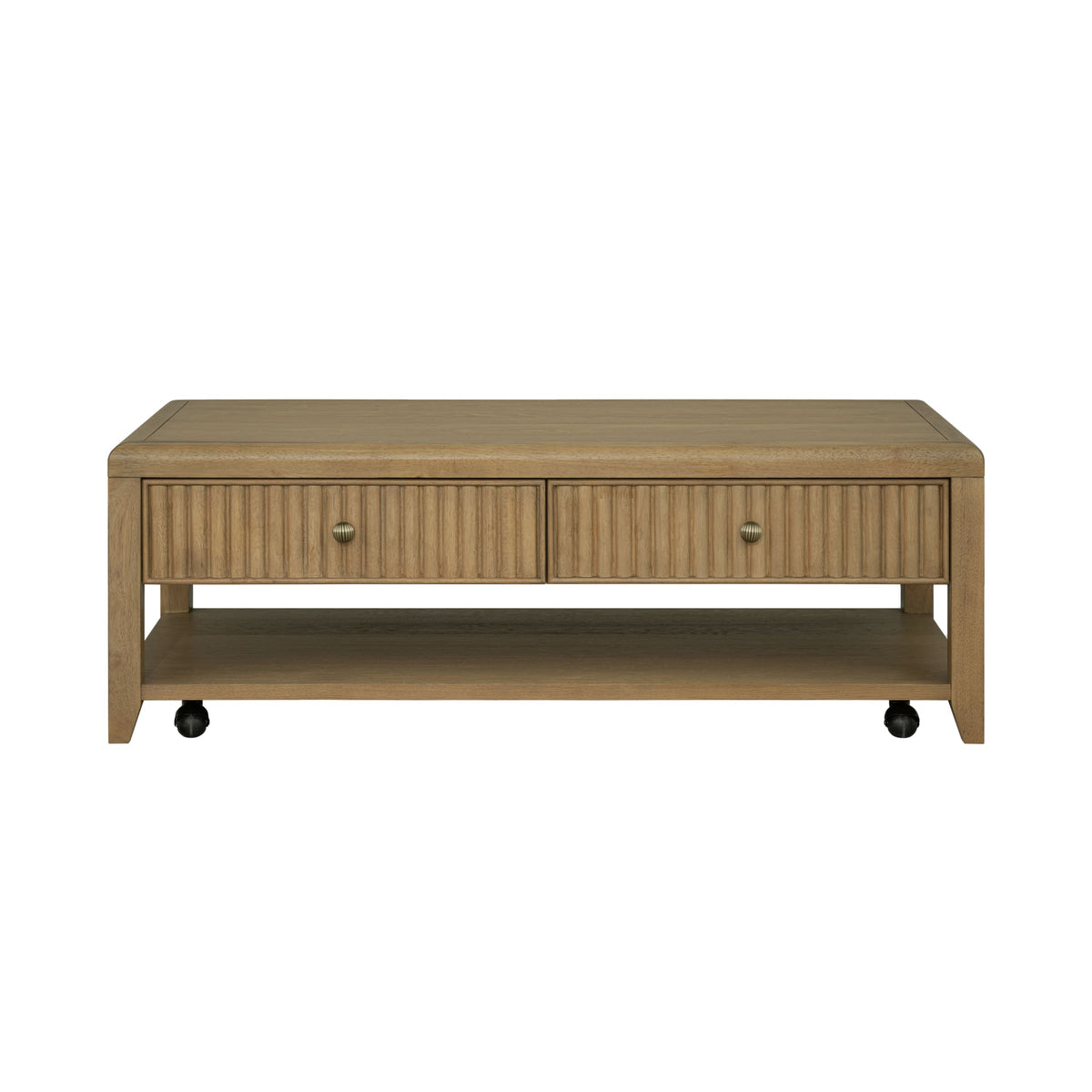 Flexsteel Reed Rectangular Coffee Table with Casters