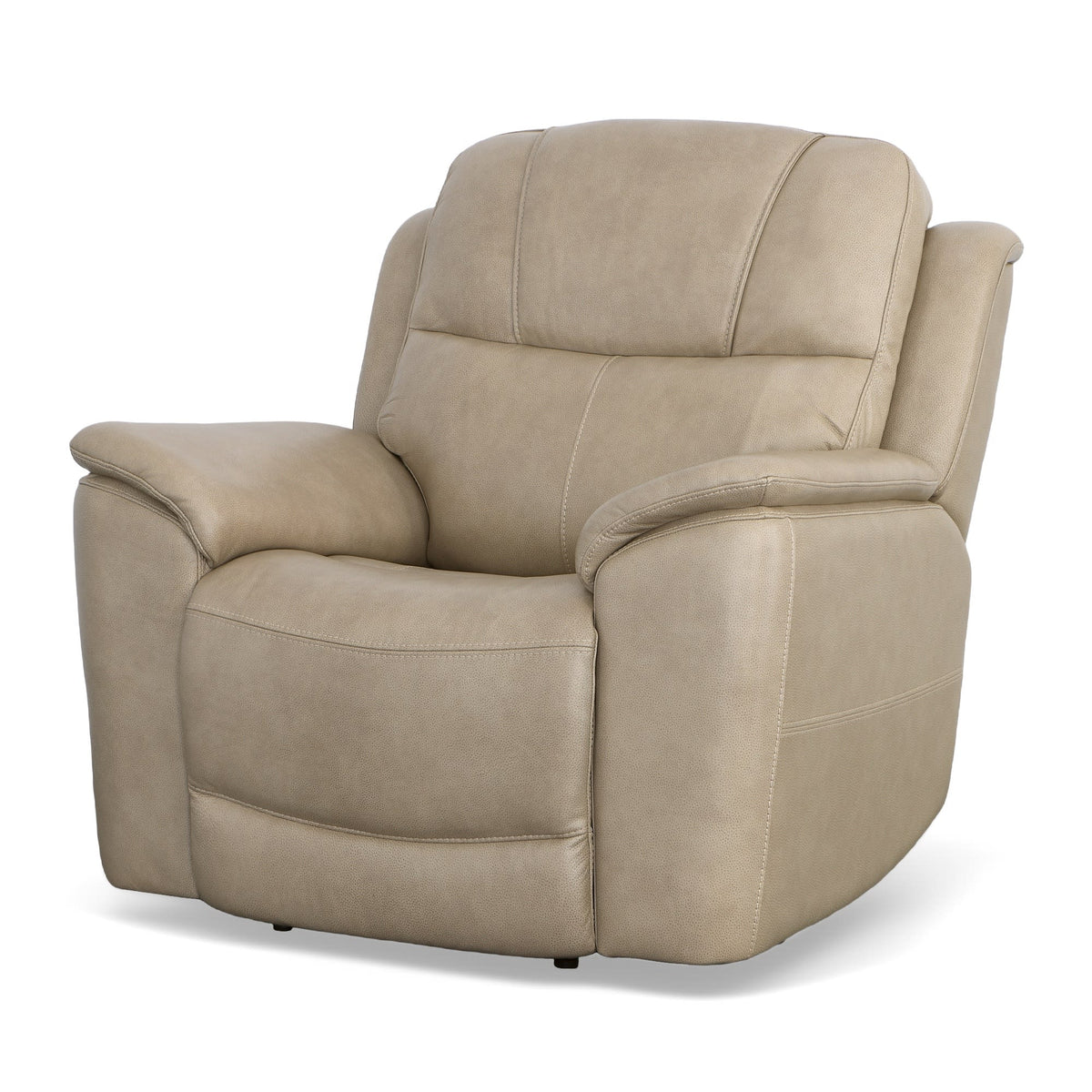 Flexsteel Crew Power Recliner with Power Headrest & Lumbar