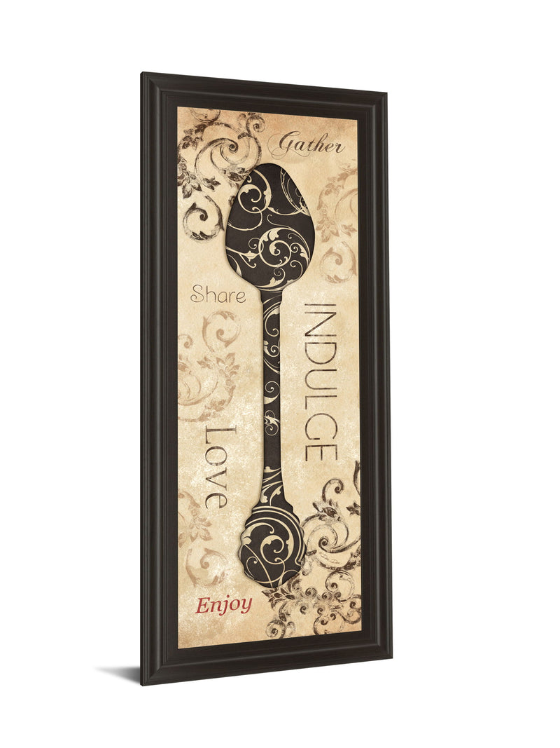 Indulge By Dee Dee - Framed Print Wall Art - Beige