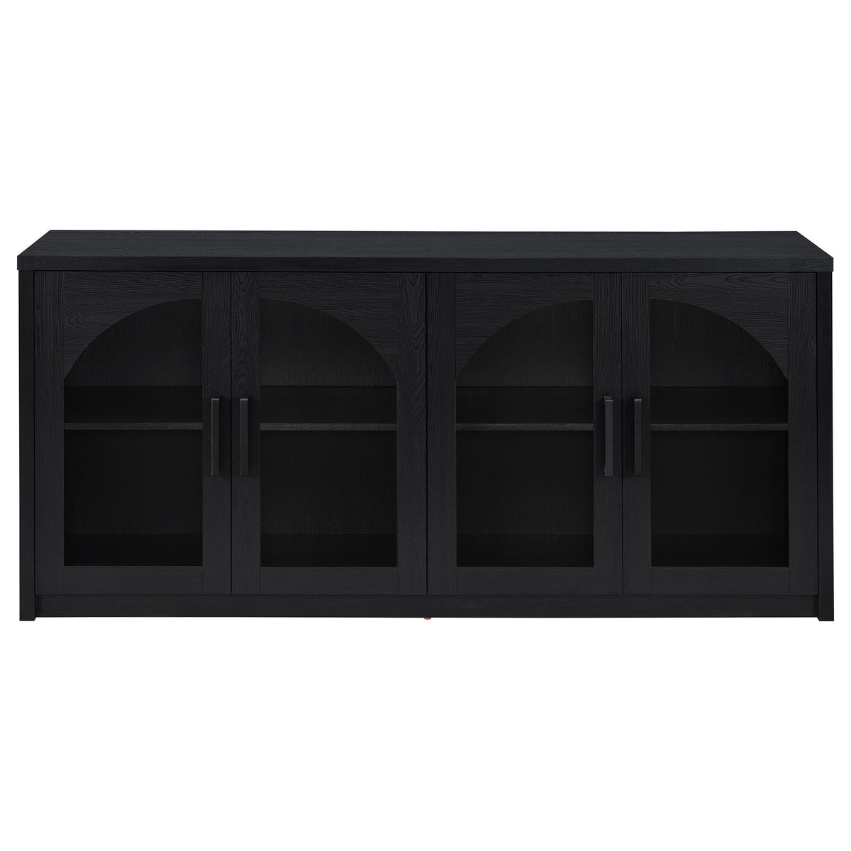 Riva 4-door Dining Sideboard Buffet Storage Credenza Black