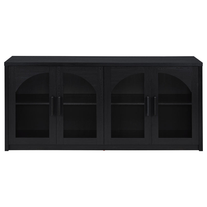 Riva 4-door Dining Sideboard Buffet Storage Credenza Black