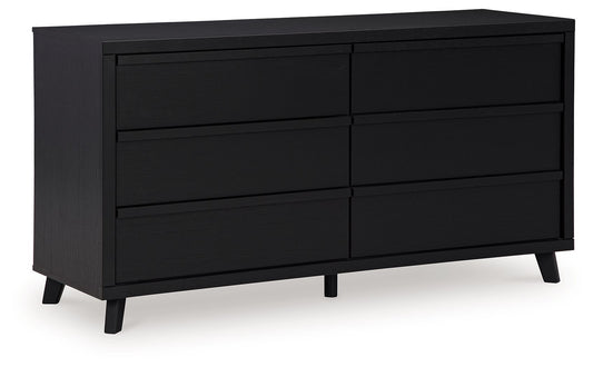Danziar - Six Drawer Dresser - Black