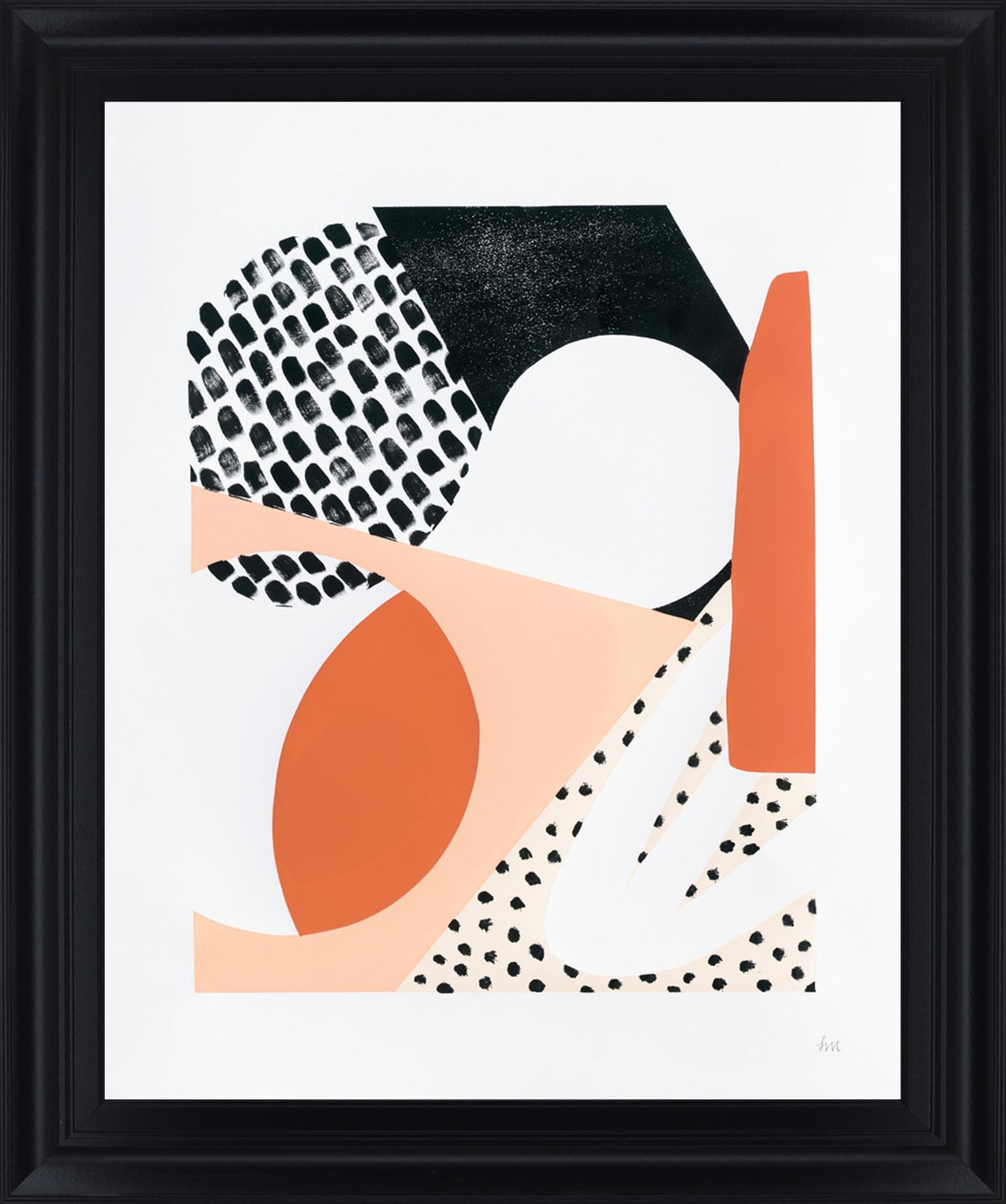 Terracotta Play - 28" x 34" Framed Wall Art - Orange