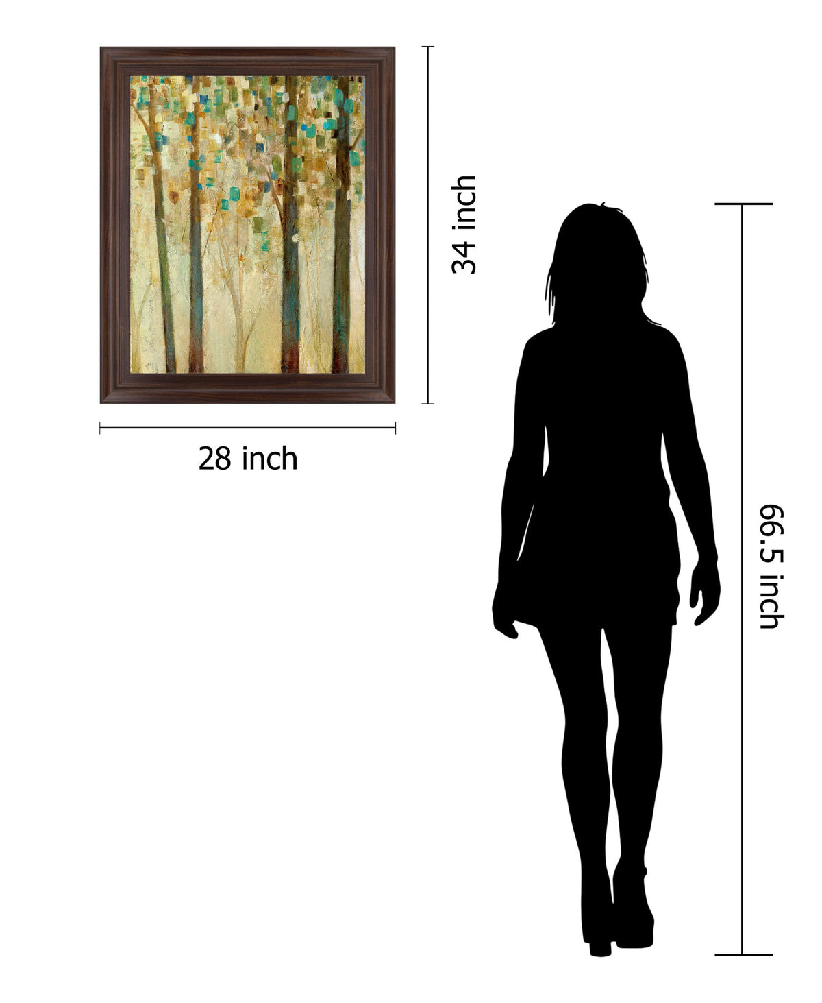 Dappled Grove - 28" x 34" Framed Wall Art - Green