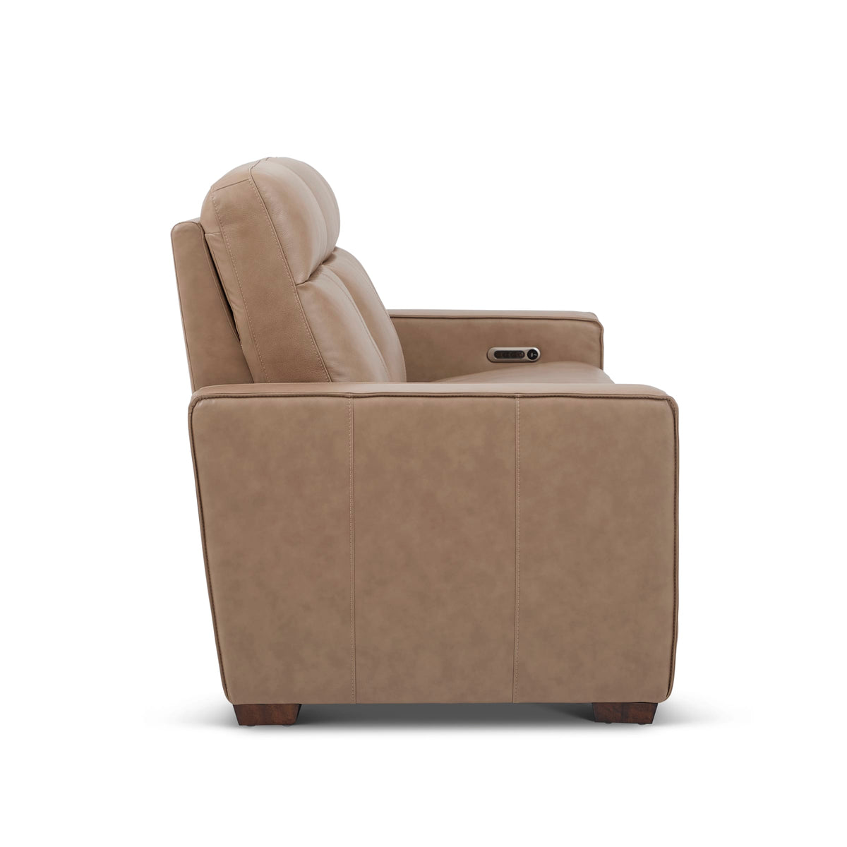 Flexsteel Dutch Power Reclining Sofa with Console, Power Headrest, & Lumbar