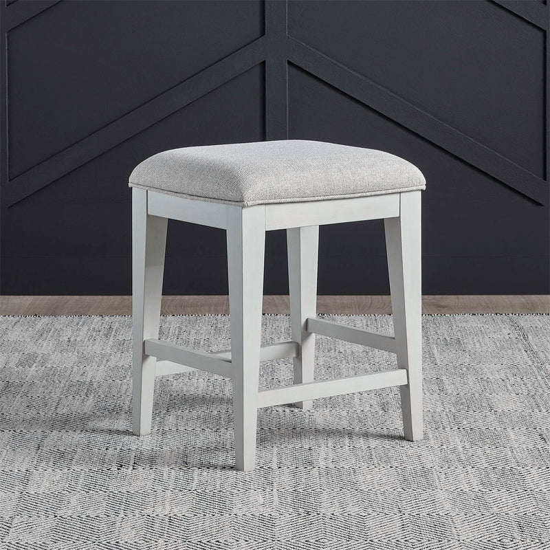 Berkley Square - Upholstered Console Stool - Linen & Khaki
