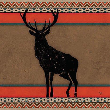 Out West Deer By Mollie B. (Framed) - Light Brown