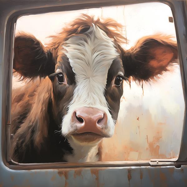 Peeking In By Heidi Kuntz - Dark Brown