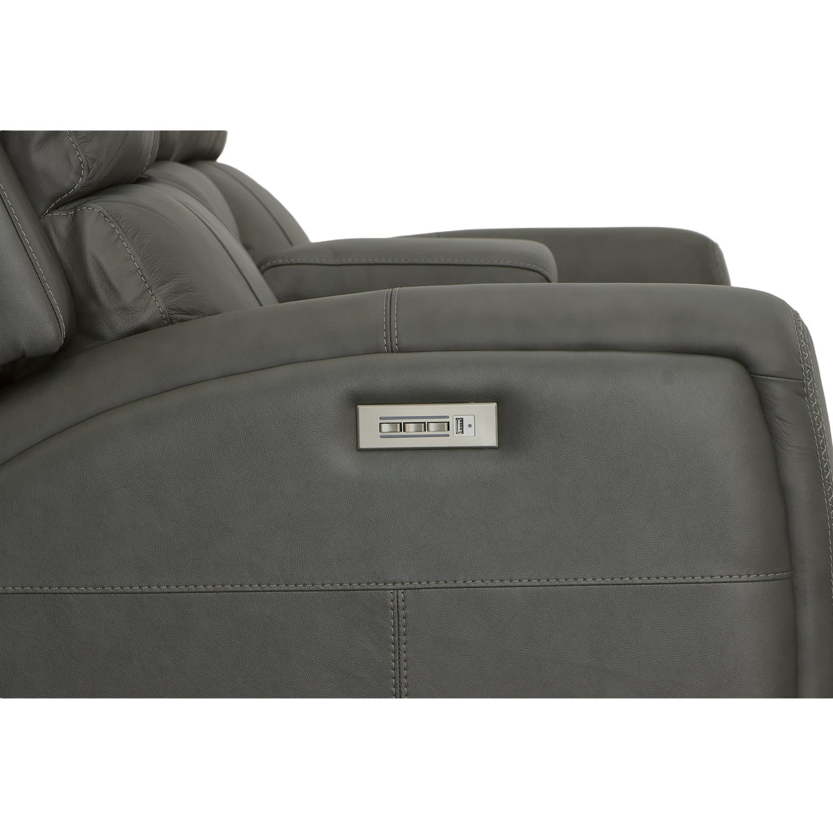 Flexsteel Linden Power Reclining Loveseat with Console & Power Headrests & Lumbar