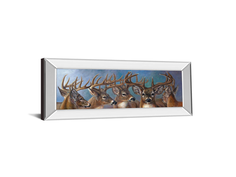 Five Bucks By Carolyn Mock - Framed Print Wall Art - Blue
