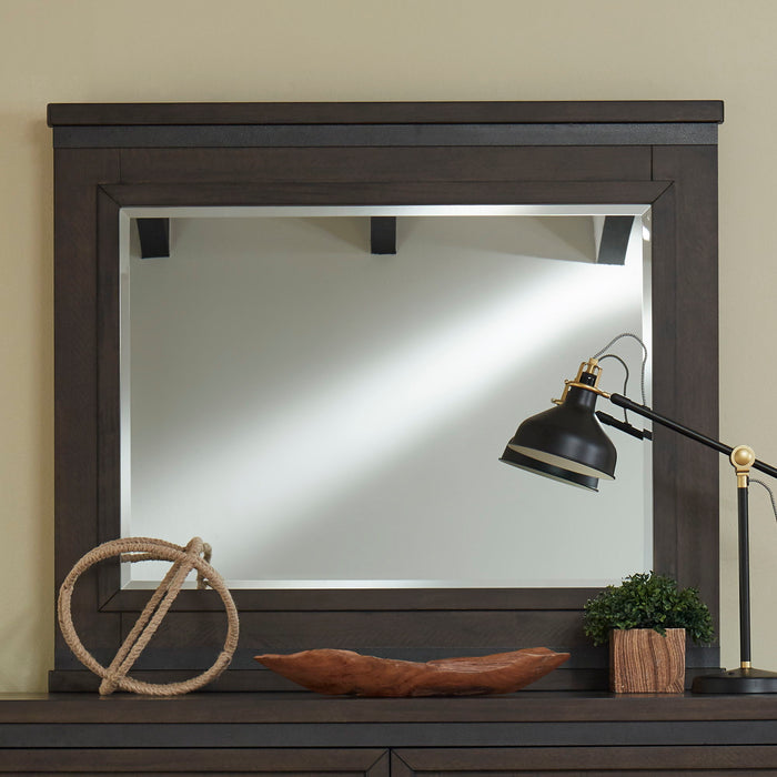 Thornwood Hills - Mirror - Dark Gray - Metal Strip Accents