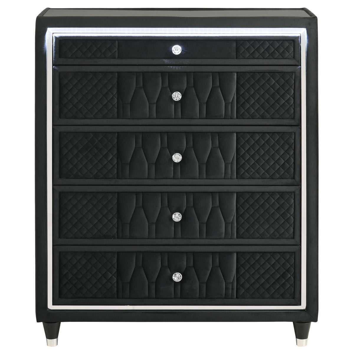 Lorient 5-drawer LED Chest of Drawers Black