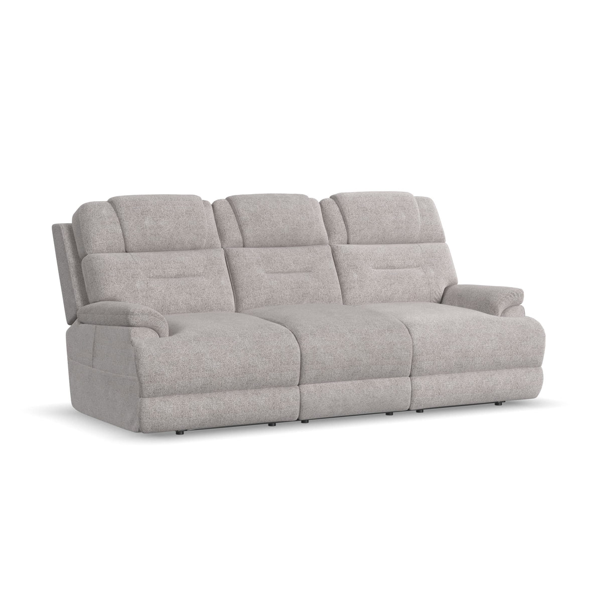Flexsteel Zecliner Zofa Power Reclining Sofa with Console, Power Headrest, Lumbar, Heat & Massage