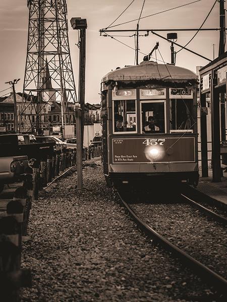 New Orleans Street Car By Jd Studios (Framed Small) - Dark Gray