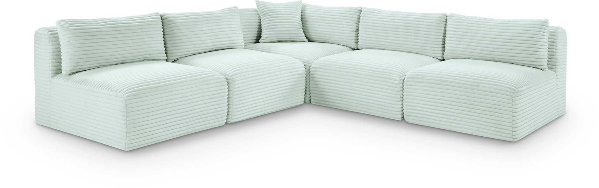 Shaggy - 5 Piece Modular Corner Armless Sectional