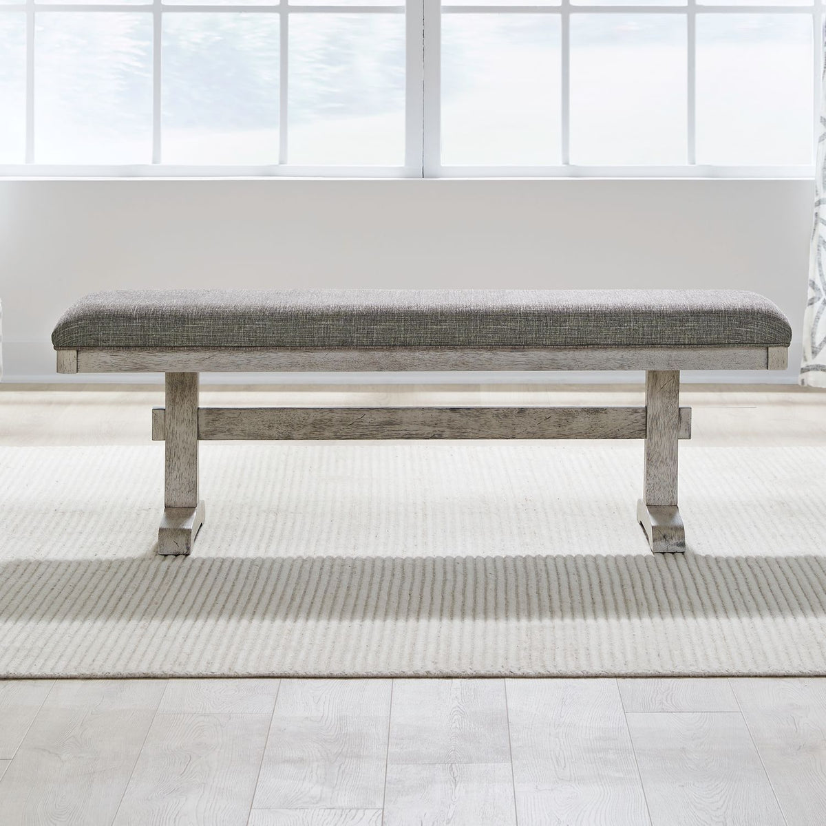 Hallendale - Upholstered Dining Bench - Gravel Wash