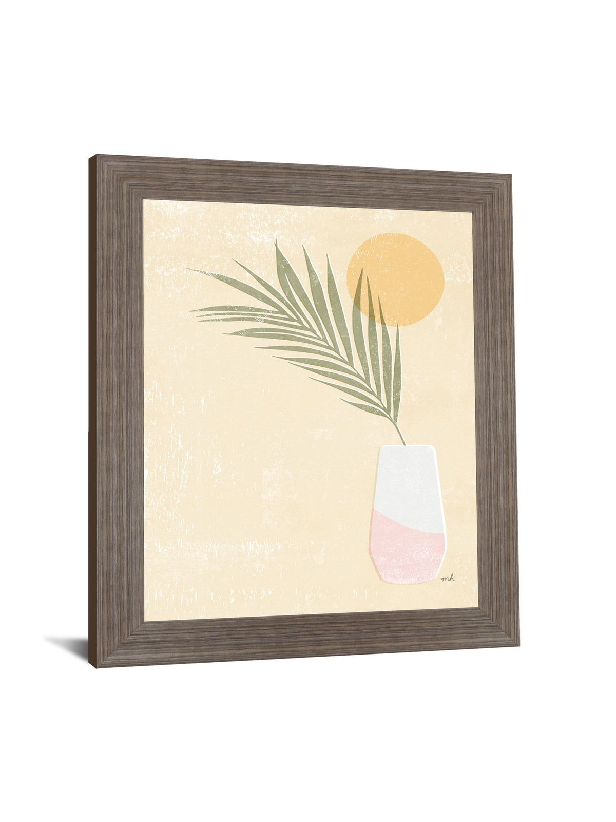 Palm Serenity - 28" x 34" Framed Wall Art - Beige