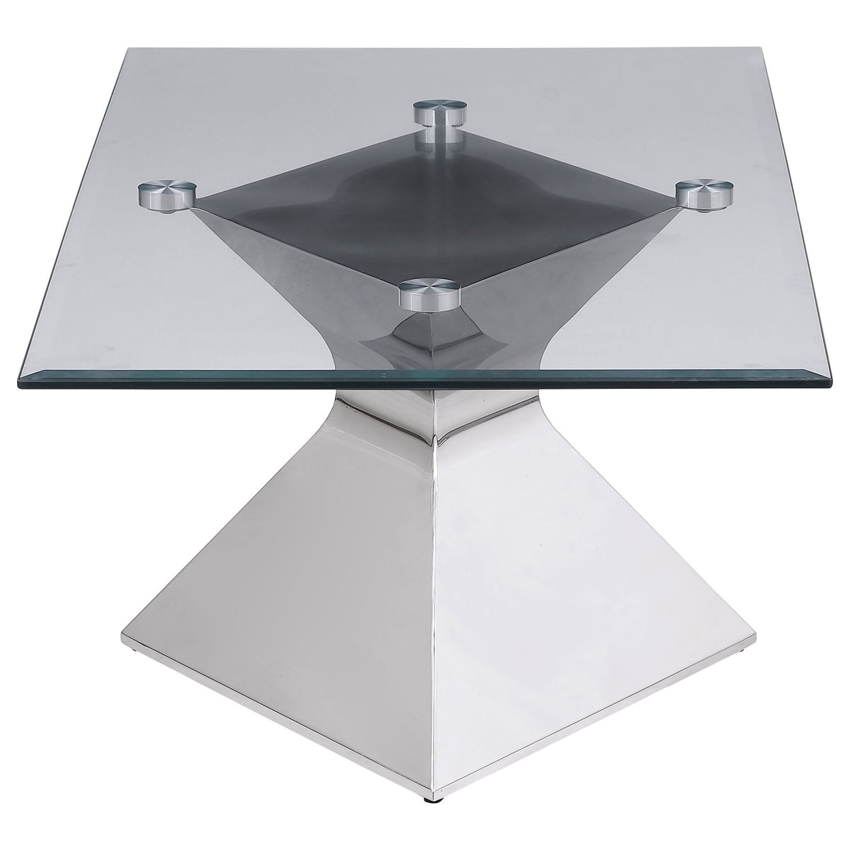 Jenny 2-piece Rectangular Coffee and End Table Set Chrome