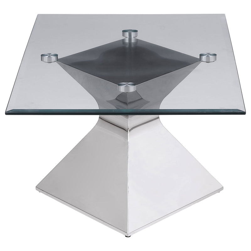 Jenny 2-piece Rectangular Coffee and End Table Set Chrome