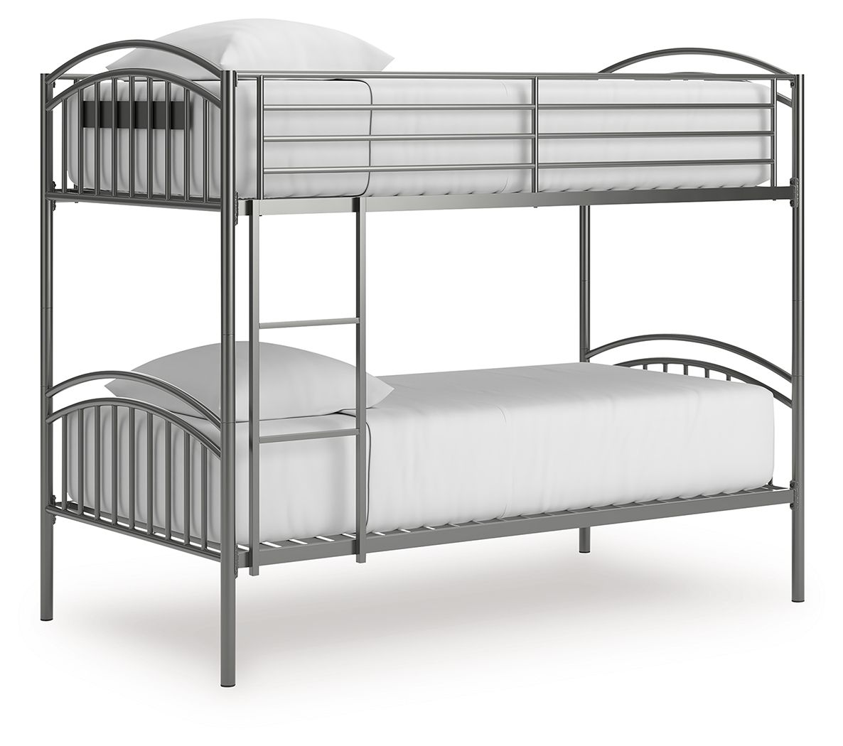 Lanceburg - 3 Pc. - Twin Over Twin Bunk Bed And 2 Mattresses - Gray