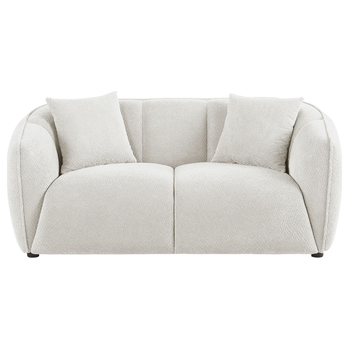 Aleisha Chenille Upholstered Loveseat Ivory