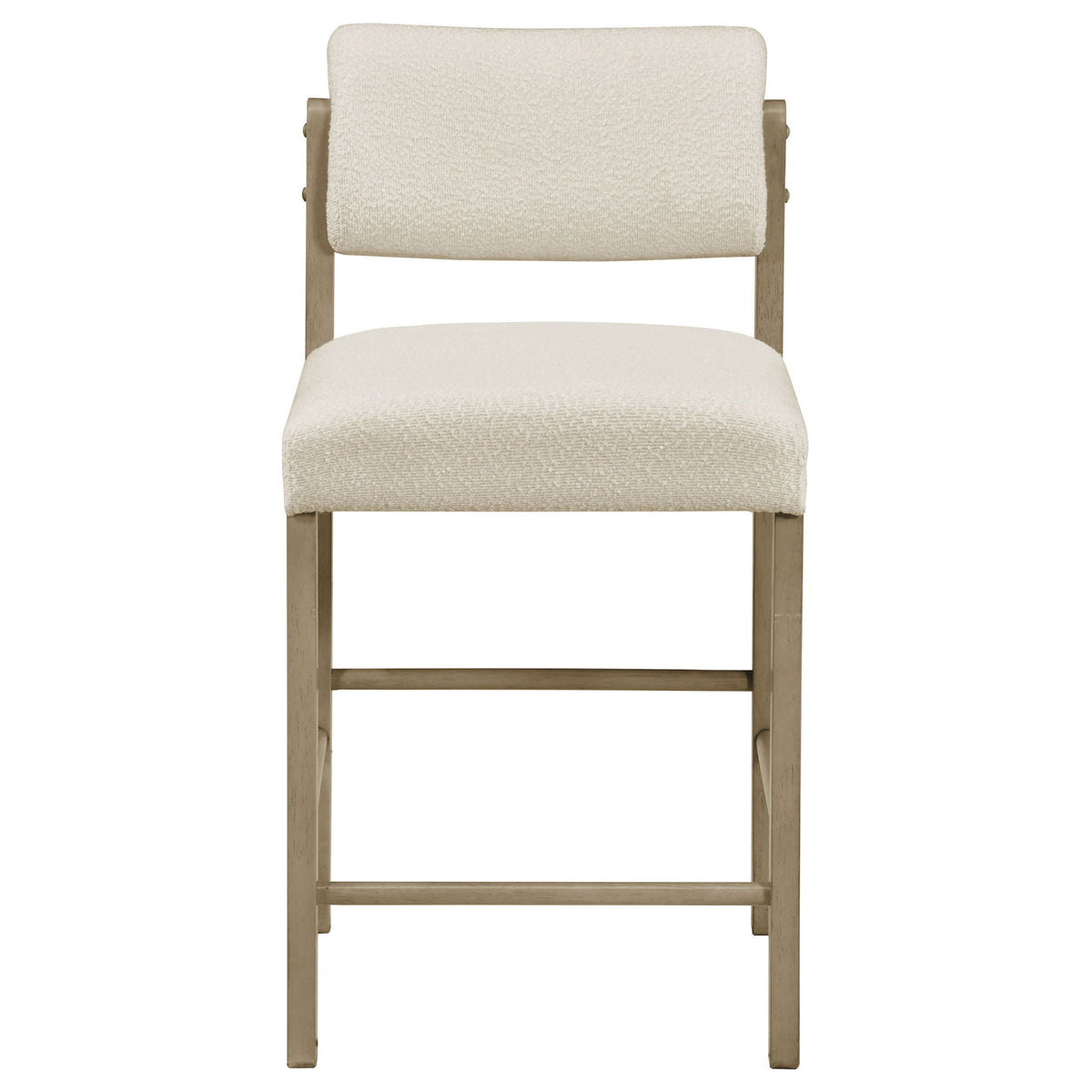Kehoe Upholstered Counter Height Chair Cream and Natural Oak (Set of 2)