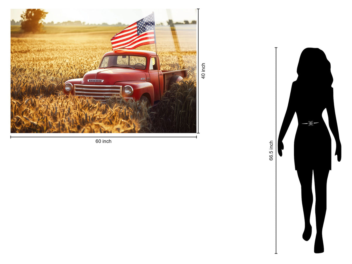 "Rustic Patriot" Tempered Glass - Gold