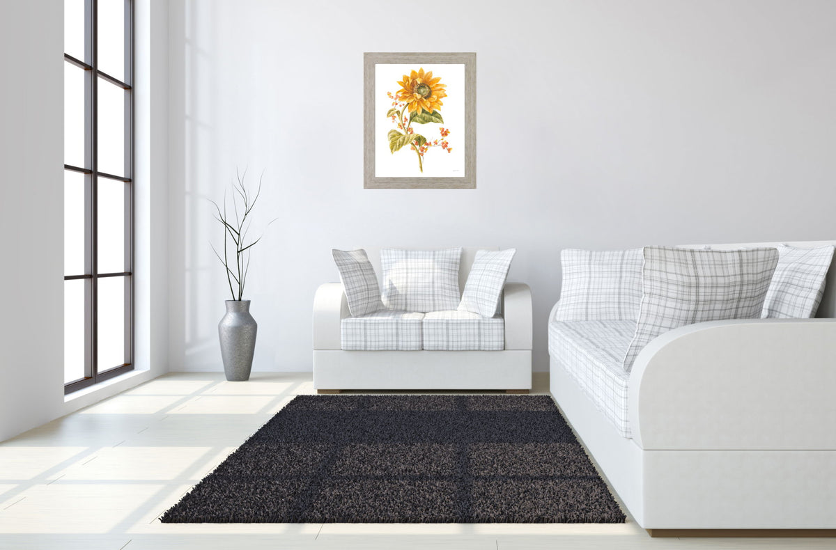 Golden Sunburst - 28" x 34" Framed Wall Art - Yellow