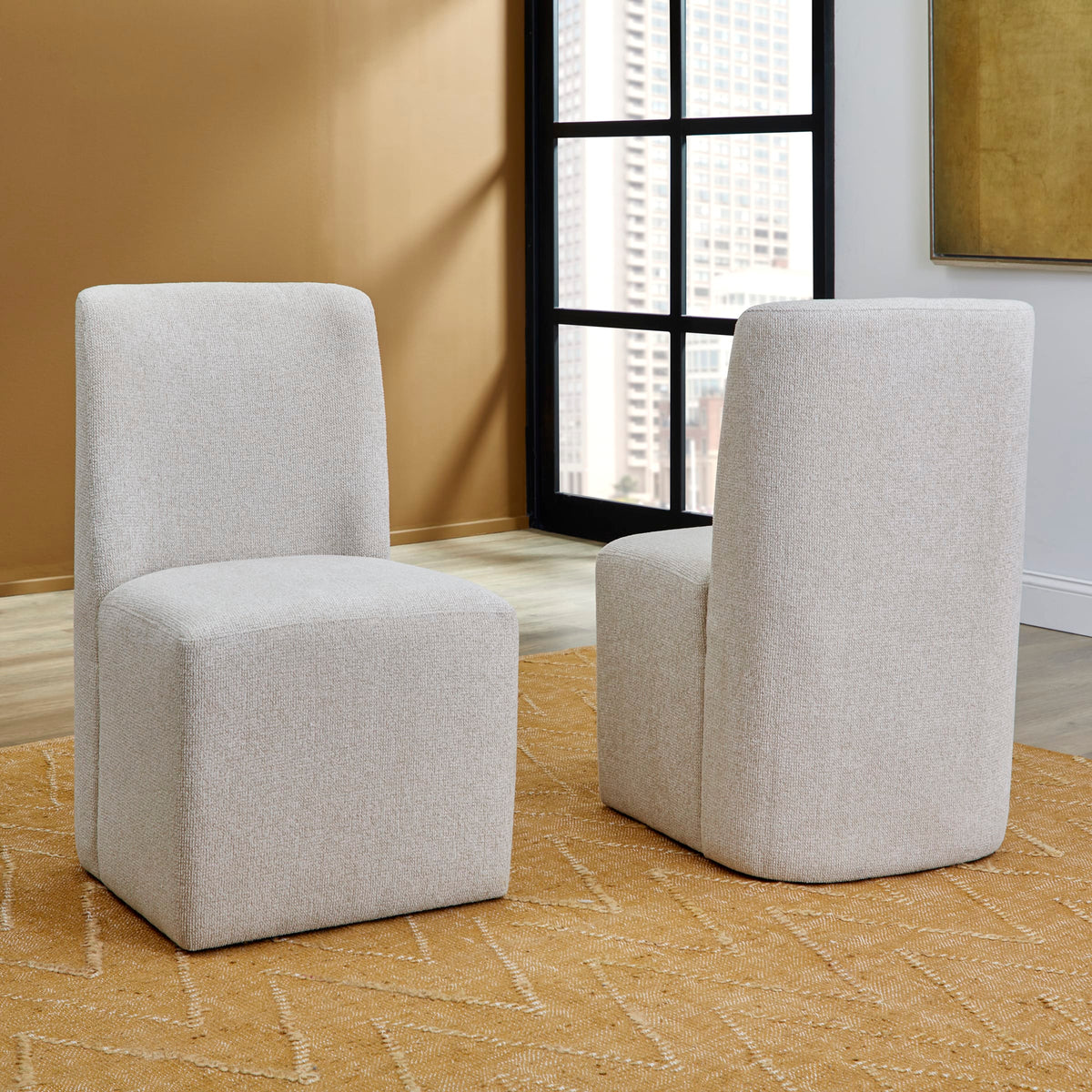 Flexsteel Waterfall Pair of Upholstered Dining Chairs