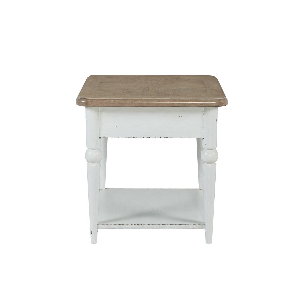 Turnberry Park - Rectangular End Table - Washed White