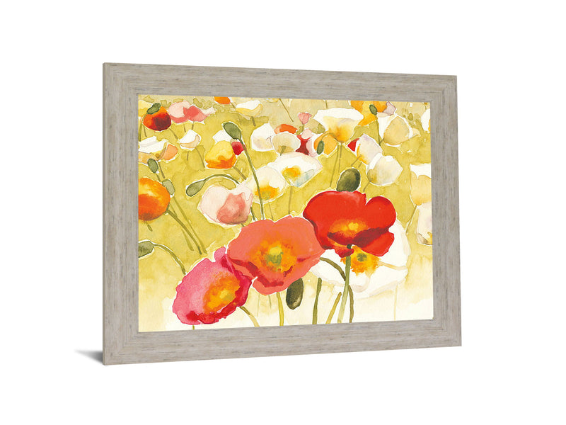 Petal Radiance - 28" x 34" Framed Wall Art - Yellow
