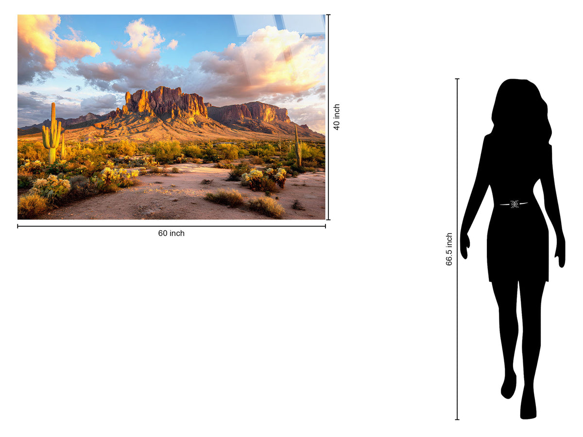 Sonoran Radiance Tempered Glass - Blue / Brown